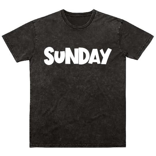 Sunday Day Of The Week Minimalist Funny Sunday Mineral Wash T Shirts