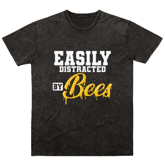 Beekeeper Honey Easily Distracted by Bees Mineral Wash T Shirts