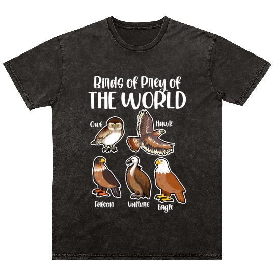 Birds of Prey Of The World Mineral Wash T Shirts