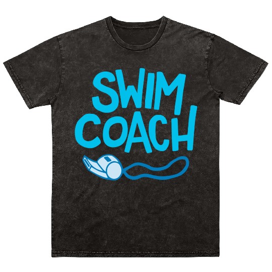 Swim Coach Swimming Mineral Wash T Shirts