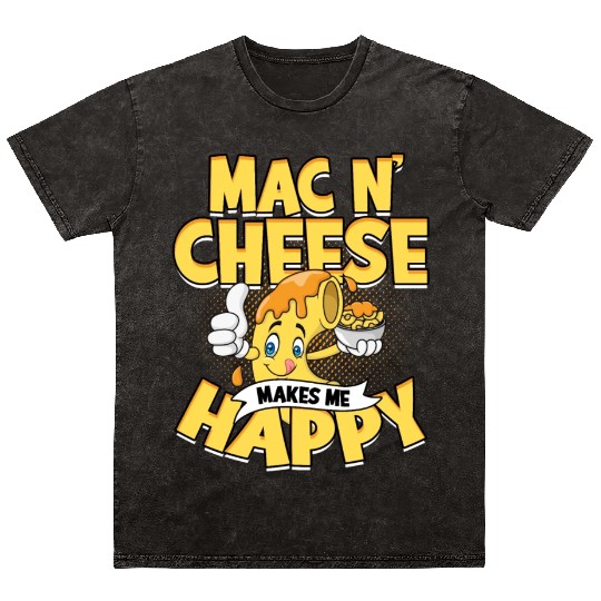 Mac N' Cheese Taster Pasta Food Macaroni Mineral Wash T Shirts