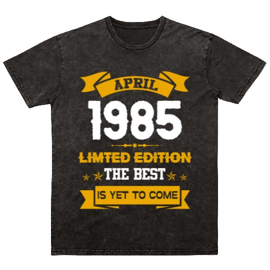 April 1985 Birthday Surprise Mineral Wash T Shirts