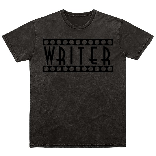 Writer with Showbiz Film Tape Border Mineral Wash T Shirts