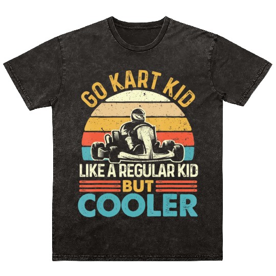 Go Kart Kid Retro Go Karting Go Cart Racing T Shi Mineral Wash T Shirts