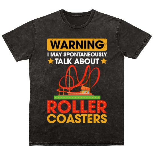 Vintage Roller Coaster Roller Coaster Lover Mineral Wash T Shirts