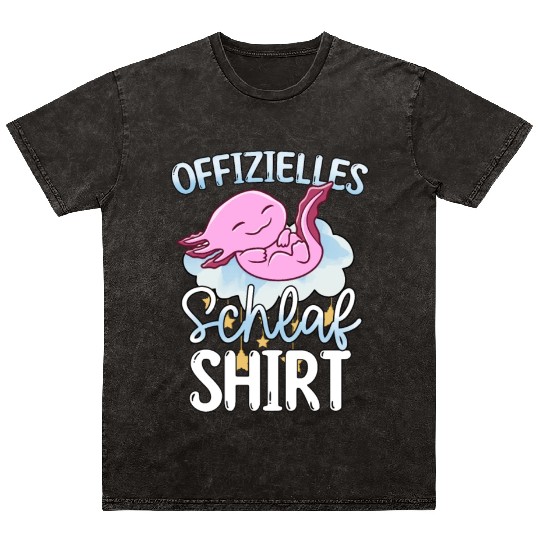 Official Sleep Mineral Wash T Shirts Axolotl