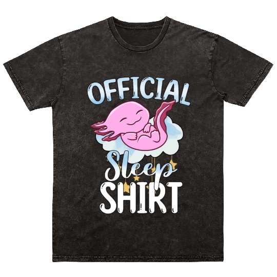 Official Sleep Mineral Wash T Shirts Axolotl