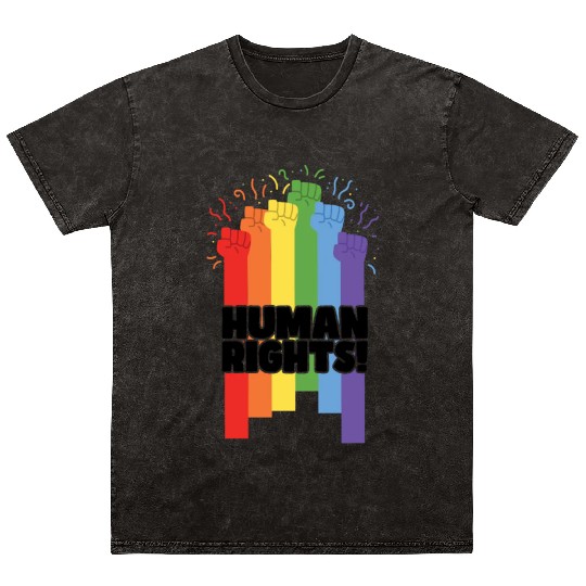 Pride LGBTQ. Human rights Mineral Wash T Shirts