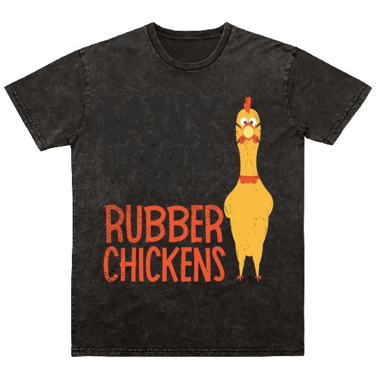 Rubber Chicken Enthusiast Loud Scream Yellow Mineral Wash T Shirts