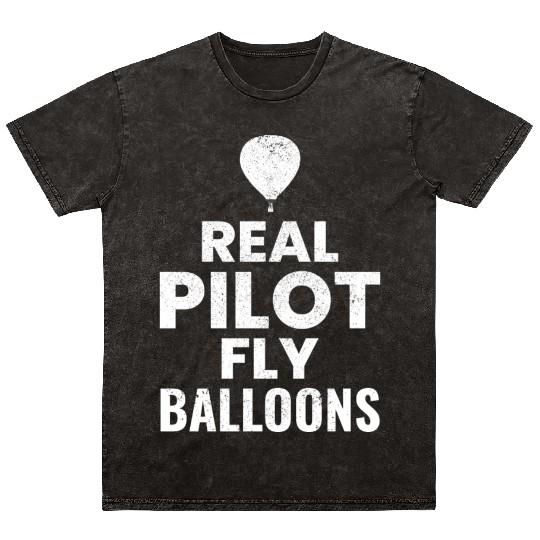 Hot Air Ballooning Hopper Balloon Dad Balloonist Mineral Wash T Shirts