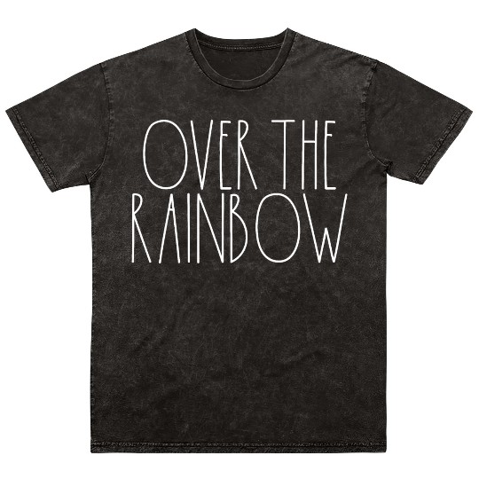 Over the Rainbow White Rae Dunn Inspired Decor Mineral Wash T Shirts