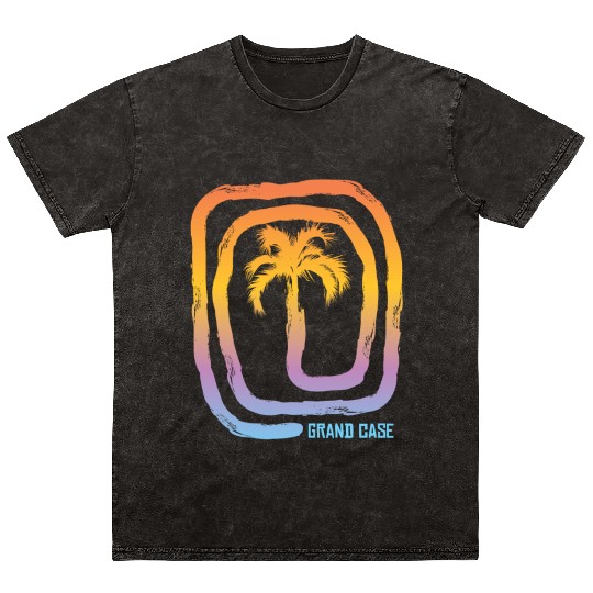 Cool Grand Case Saint Martin Palm Tree Souvenir Mineral Wash T Shirts