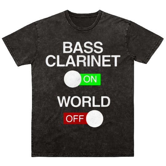 Bass Clarinet On World Off Mineral Wash T Shirts