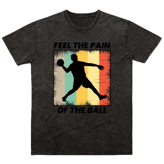 Dodgeball Player Coach Team Sports Vintage Retro Mineral Wash T Shirts