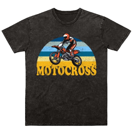 Motocross Racing Biker Mineral Wash T Shirts