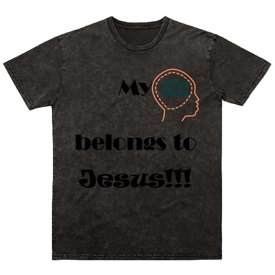 My mind belong to Jesus Mineral Wash T Shirts