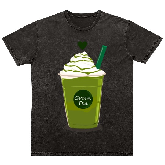 Green Tea Frappuccino Green Tea Latte Mineral Wash T Shirts