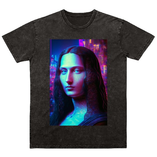 Mona lisa in future Mineral Wash T Shirts