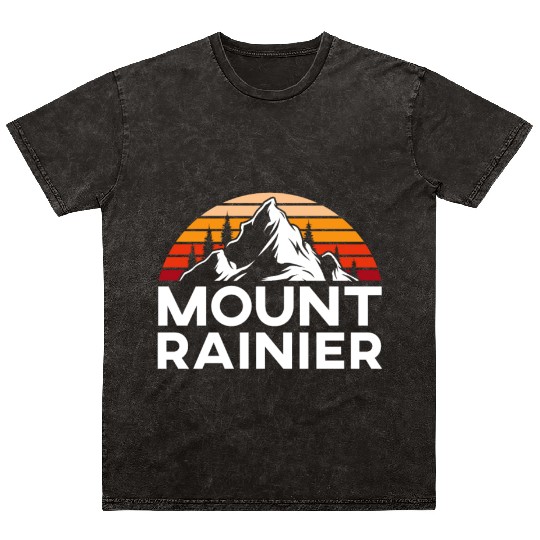 Mount Rainier Mountaineer Summit Sport Hiking Mineral Wash T Shirts
