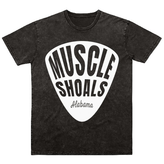 Muscle Shoals Albm Guitar Pick Music Recording Mineral Wash T Shirts