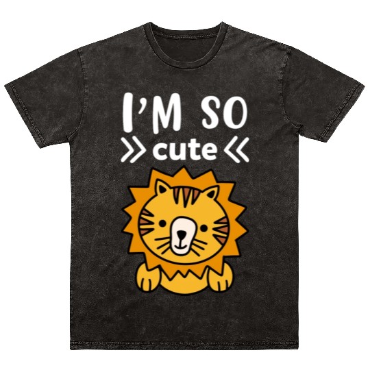 I m So Cute Lion Children Lion Mineral Wash T Shirts