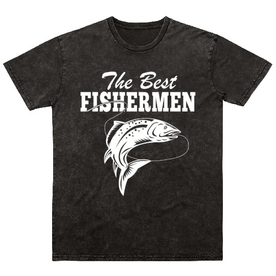 The Best Fishermen Fishing Lover Mineral Wash T Shirts