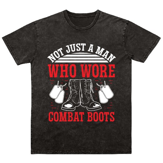 Soldier not just combat boots military army Mineral Wash T Shirts
