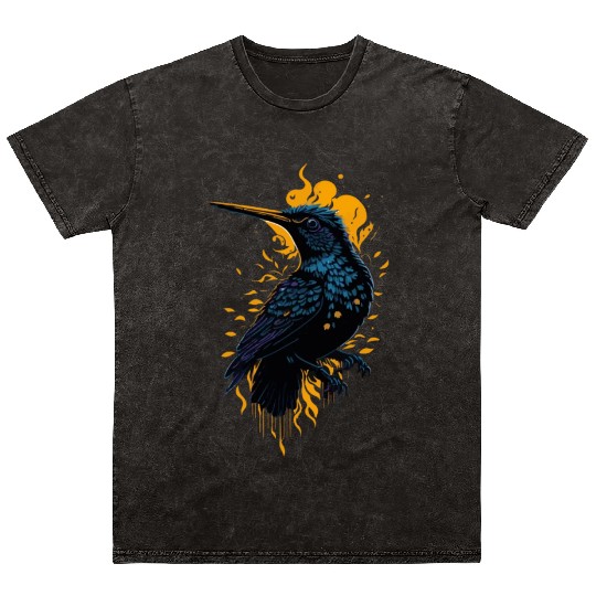 Nature Lovers - Charming Hummingbird Mineral Wash T Shirts