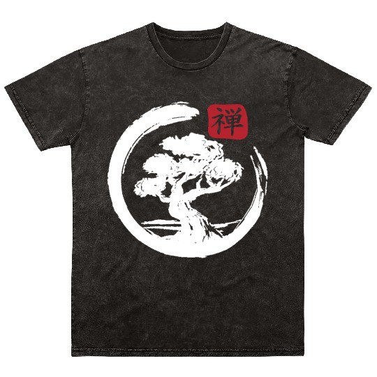 Aesthetic Japanese Bonsai Japan Art Japanese Mineral Wash T Shirts