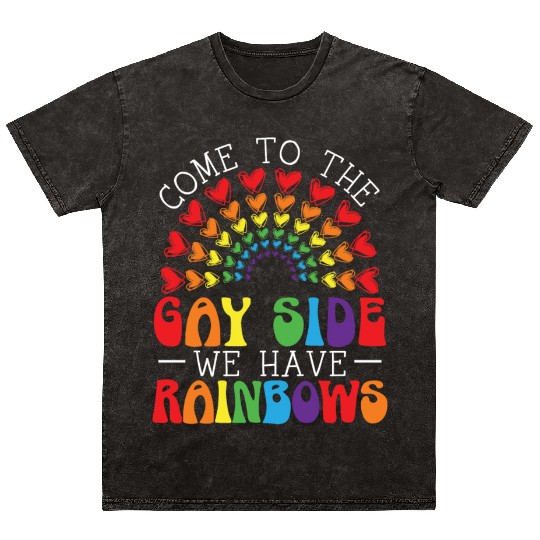 Gay Rights Rainbow Pride Month LGBTQ Gay Pride Mineral Wash T Shirts