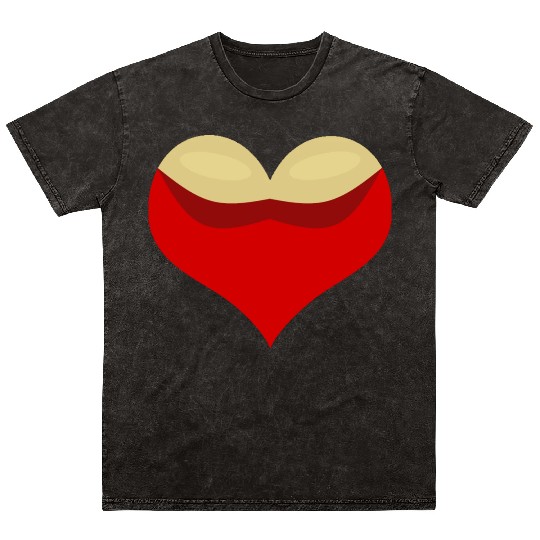 Boobies love heart Mineral Wash T Shirts