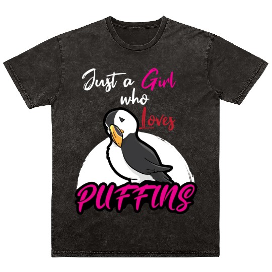 Puffin Lover Puffins Mineral Wash T Shirts