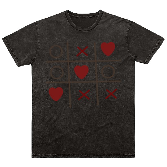 Cool Valentine s Day Criss Cross Heart Mineral Wash T Shirts