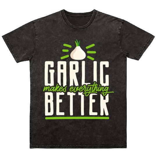 Garlic Garlic Cloves Garlic Lover Cooking Mineral Wash T Shirts