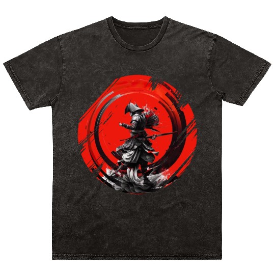 Samurai Japan Culture Mineral Wash T Shirts