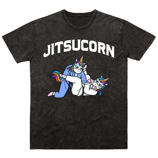 Jitsucorn Jiu Jitsu Unicorn MMA BJJ Judo 1 Mineral Wash T Shirts