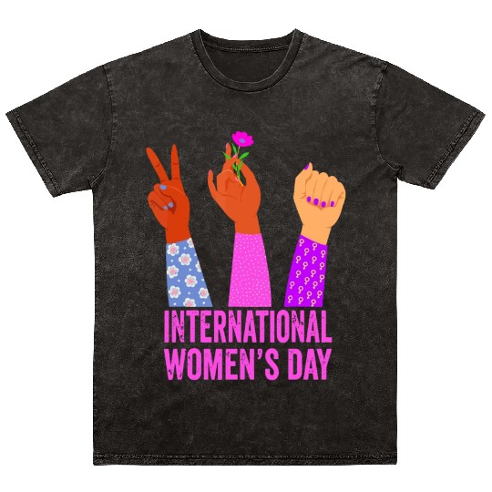 International Women's Day 2023 - Womens Embrace Eq Mineral Wash T Shirts