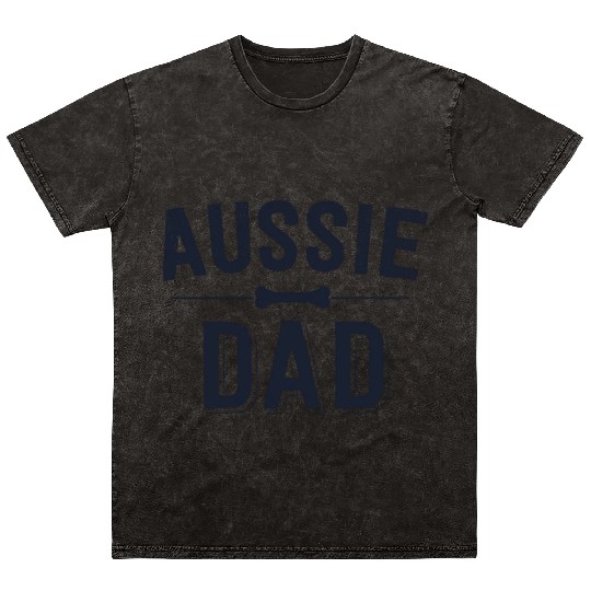 Aussie Dad Red Merle Australian Shepherd Farm Dog Mineral Wash T Shirts