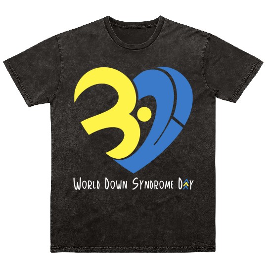 Love World Down Syndrome Awareness Day Love 3 Mineral Wash T Shirts