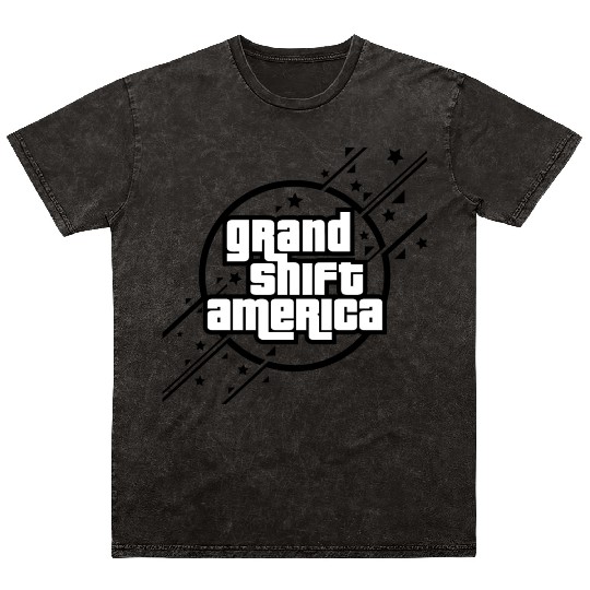 Unique Gta Parody Grand Shift America Mineral Wash T Shirts