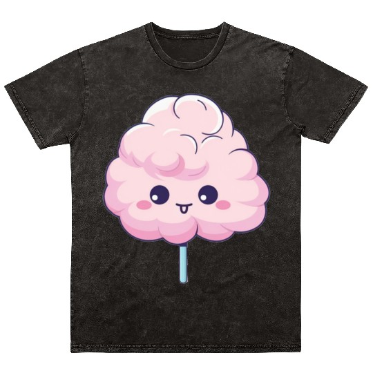 Cute Kawaii Cotton Candy Mineral Wash T Shirts