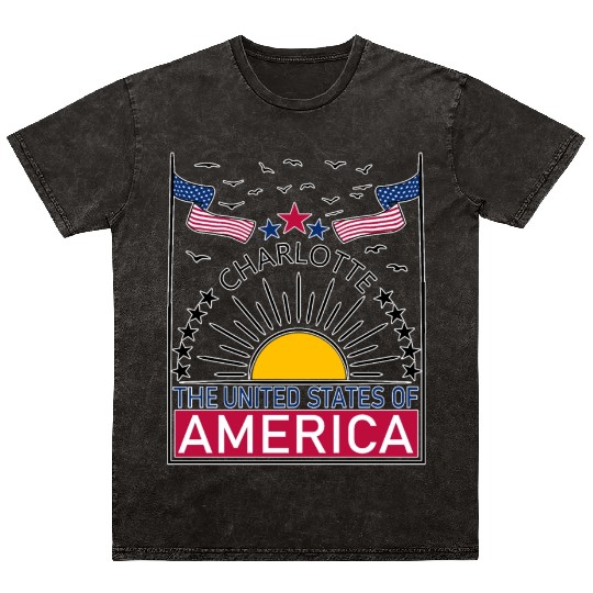 Welcome to Charlotte, Welcome to North Carolina Mineral Wash T Shirts