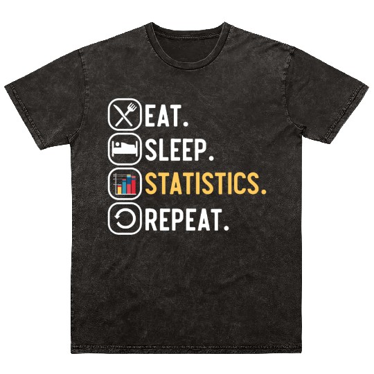 Statistics Numbers Data Science Statistician Mineral Wash T Shirts