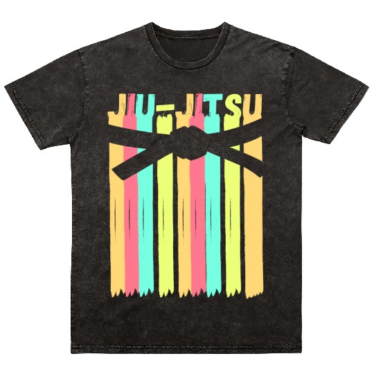 Jiu Jitsu Design Bjj Lover Mineral Wash T Shirts