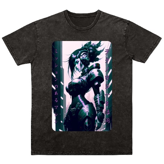 Neon Nights: A Cyberpunk Design 10 Mineral Wash T Shirts