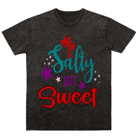 Salty but sweet Funny Beach Design Summer humor Mineral Wash T Shirts