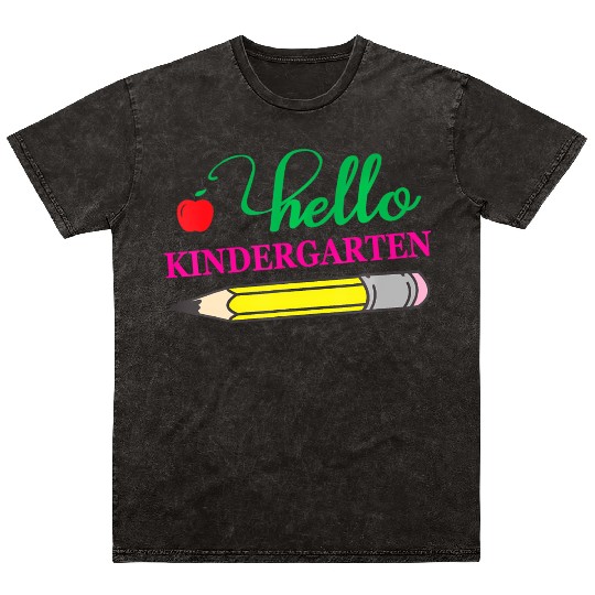 Hello Kindergarten As Back to School For Team Kind Mineral Wash T Shirts