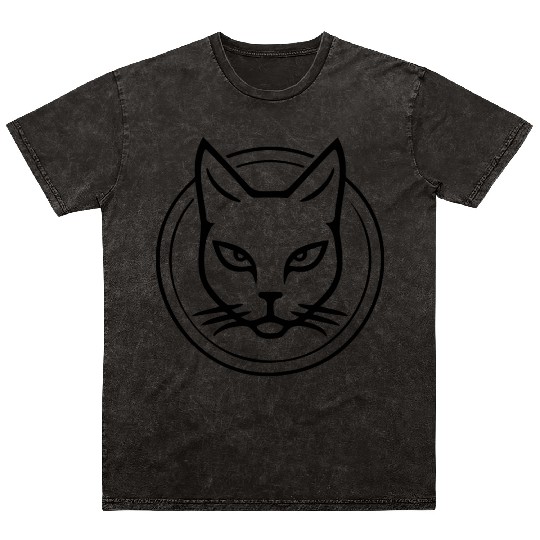 Cat Kitten Feline Meow Mineral Wash T Shirts