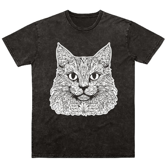 Cat Kitten Feline Meow Mineral Wash T Shirts