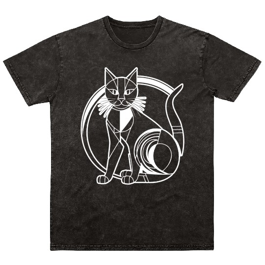 Cat Kitten Feline Meow Mineral Wash T Shirts